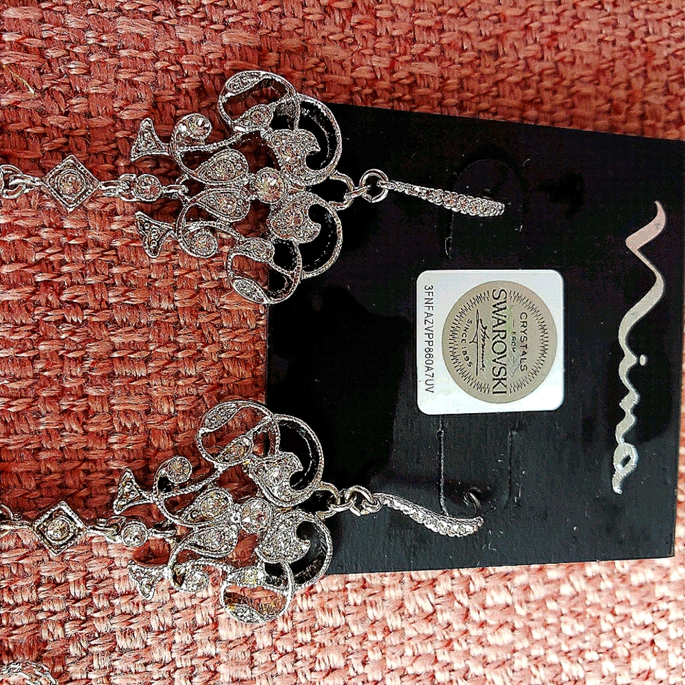 NINA swardoski chandelier earrings